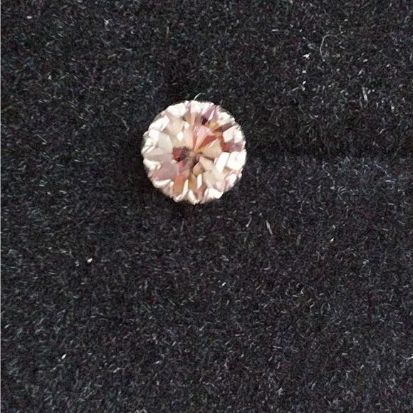 Platinum Plated 925 Silver June Birthstone CZ Stud Earrings - Picture 4 of 8